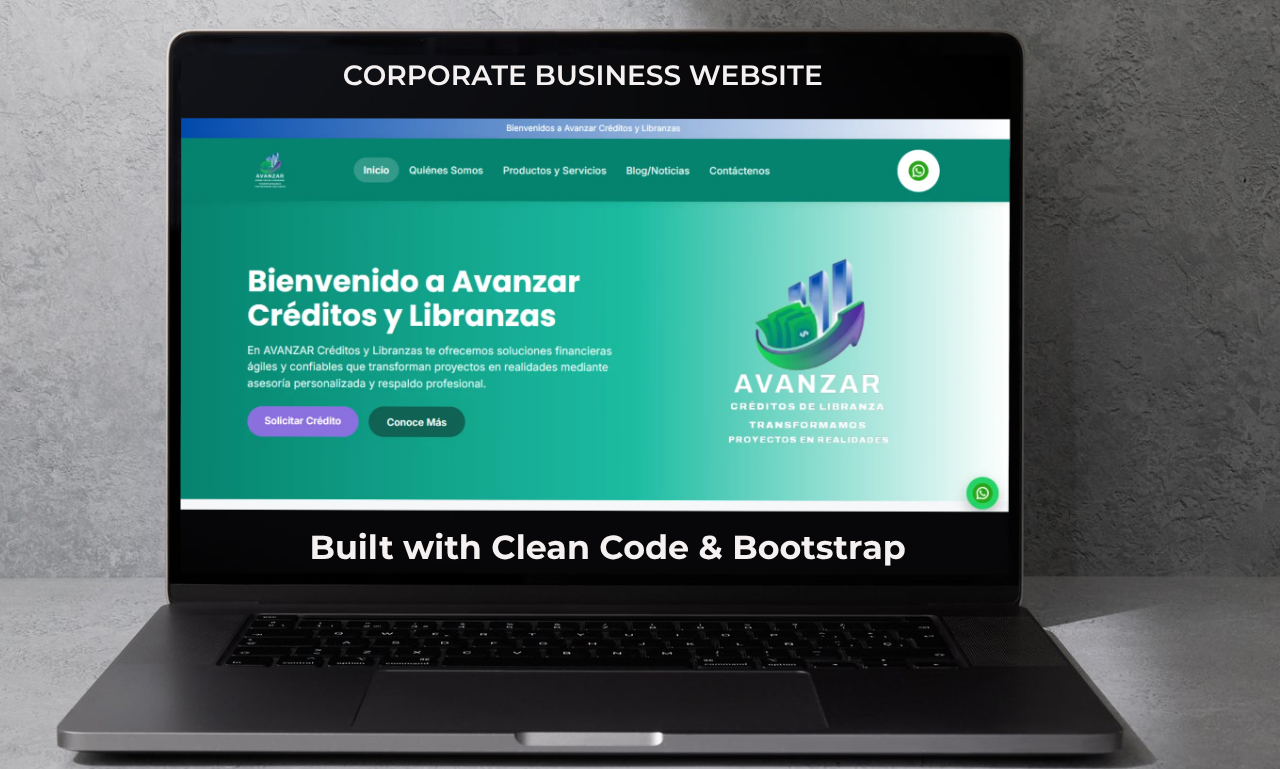 Avanzar Créditos y Libranzas - Sitio web corporativo